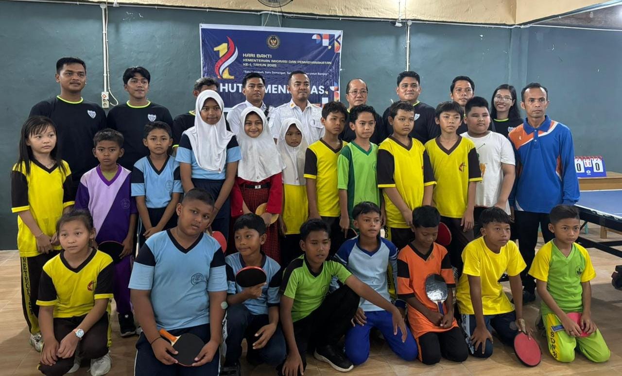 Lapas Bagansiapiapi Gelar Kejuaraan Tenis Meja Tingkat SD Se-Kecamatan Bangko Sambut HUT Kemenimipas Ke-1